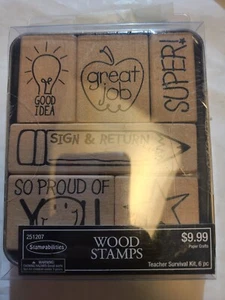 Teacher Survival Kit Rubber Stamps - Picture 1 of 2