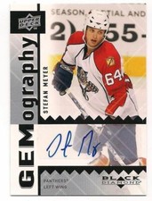 Stefan Meyer 09-10 Upper Deck Black Diamond Gemography Autograph Signature
