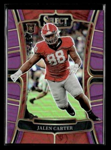 2023 Panini Select Draft Picks Jalen Carter púrpura/75 - Imagen 1 de 2