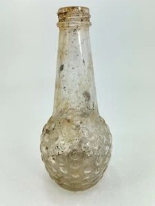 Vintage Hobnail Grape Owens Illinois 6.5" Bottle Clear Glass C42 - Picture 1 of 8