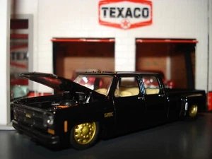 1976 GMC 4 DOOR PICKUP TRUCK LIMITED EDITION EDITION 1/64 BLACK DUALLY T/A BIRD - Picture 1 of 4