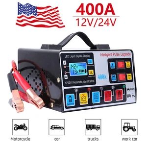 12/24V 9A Intelligent Automatic Car Battery Charger Pulse Jump Starter AGM/GEL - Picture 1 of 9