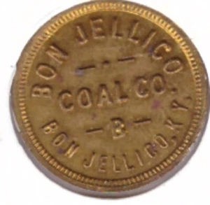 Bon Jellico Kohlebergbau Co Skript 10c Bon Jell Kentucky KY Whitley County Token w - Bild 1 von 2