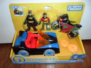 New Imaginext Fisher Batmobile Playset DC Super Friends + Batman + Robin - Picture 1 of 13