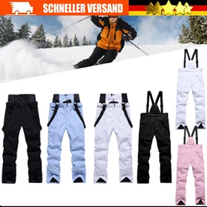 Wasserdicht Schneehose Ski Hose Winter Snowboardhose mit Träger Herren Damen# - Bild 1 von 25