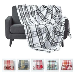 Cotton Extra Large Tartan Throws for Sofas Bed Throw Blankets Bedspreads - Picture 1 of 44