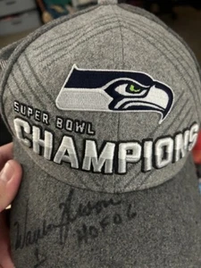 Warren Moon Signed Hat Seahawks HOF '06 JSA Football - Picture 1 of 2