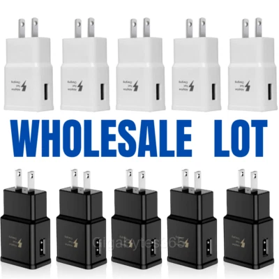 Lote Adaptador de Corriente Cargador de Pared USB Rápido Adaptable a Granel para Samsung S20 S10 Foto 1 de 4