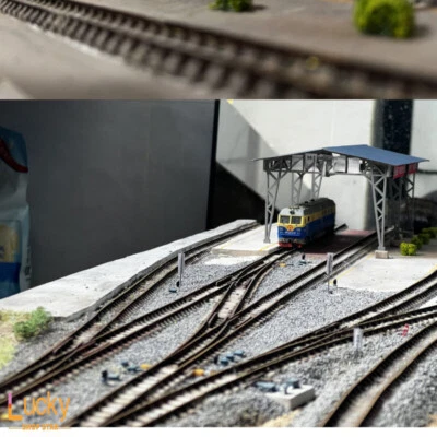 N Scale Diorama  RailwayStation Model Train Railway Layout Outlands Scenes Model - Image 1 of 4