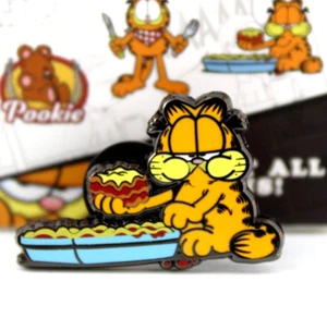 Paws Garfield Digs Lasagne Emaille Pin 1,25" Metall 2024 Neu Nickelodeon Blindbox - Bild 1 von 15