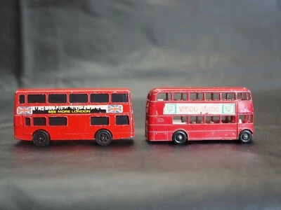 Corgi Juniors Daimler Fleetline London Double Decker Bus + Matchbox Routemaster - Image 1 of 4