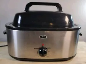 Oster 20-Quart Roaster with Self-Basting, High-Dome Lid, Brushed Stainless Steel - Picture 1 of 6