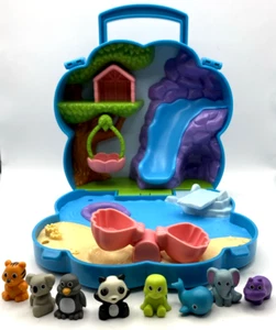 Lakeshore Learning Carry Case Animal Playset Beach Jungle Paw Print Toy +ANIMALS - Picture 1 of 13