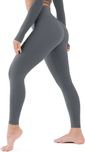 Women's High Waisted Leggings | Seamless Tummy Control Yoga Workout Pants - Picture 1 of 23