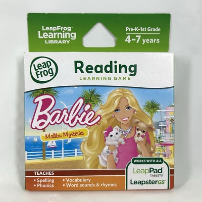 Leapfrog Barbie Malibu Mysteries Reading Cartridge NIB LeapPad LeapsterGS 2014 - Image 1 of 4