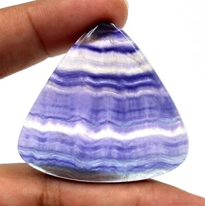 Fluorite Loose Gemstone 111.Cts Natural Cabochon Pear 46x49x06 mm KJ-159 - Picture 1 of 4