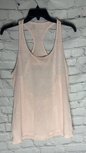 Lorna Jane Uniquely Tank Top Womens Open Racerback Mesh Pale Pink Size XL? - Picture 1 of 9