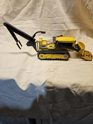 1968_69 Tonka Trencher Loader Backhoe #3 Vintage Pressed Steel! Original! Yellow - Image 1 of 4