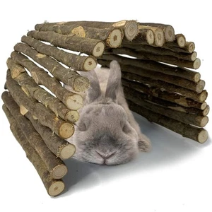 Bunny Extra Large Ladder, Wooden DIY Toy Rodents Chewing & Climbing Bridge Ch... - Picture 1 of 6