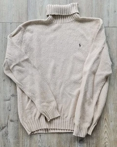 POLO RALPH LAUREN Rollkragen Pullover Rolli L beige Herren 52 Strick Baumwolle - Bild 1 von 5
