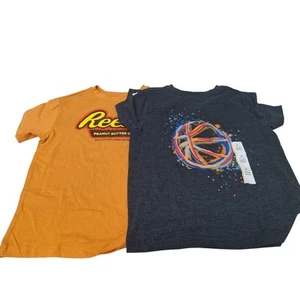 Lot of 2 NWT New Cat & Jack Art Class Boys Small Basketball Reeses Tee Shirts - Picture 1 of 4