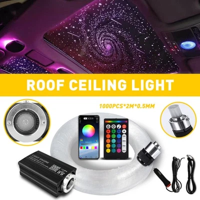 1000X Home Car Headliner Star Light Roof Twinkle Ceiling Lights Fiber Optic - Image 1 of 4
