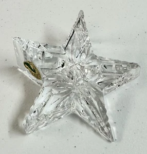 *MINT* Waterford Crystal 4” Angled Standing Star Paperweight - Picture 1 of 4