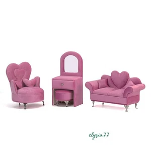 1:6 Accessoire Maison de Poupée Miniature Flanelle Canapé Boîtes à Bijoux Meubles Décorer - Photo 1/18