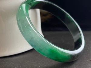 Pulsera de jadeíta birmana verde hielo AAA grado natural certificado 59 mm E04 - Imagen 1 de 8
