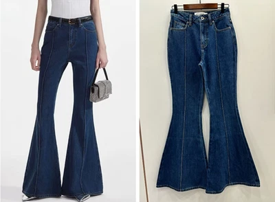 Женские прямые укороченные джинсы с автопортретом приталенные - Изображение 1 из 4