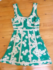 Maeve Anthropologie Emma Green Fit & Flare Dress Size 6 EUC - Picture 1 of 12