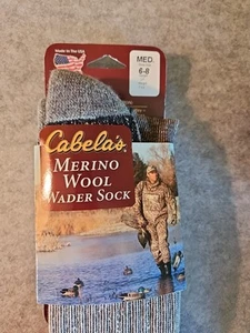 Cabela's Merino Wool Wader(23") Socks 7oz~ Cold Weather Hunting Size MED Shoe6-8 - Picture 1 of 5