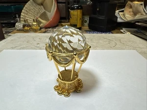 Vintage SWAROVSKI Trimlite HOT AIR BALLOON Multi-Color Crystal Gold Trim 3" - Bild 1 von 5