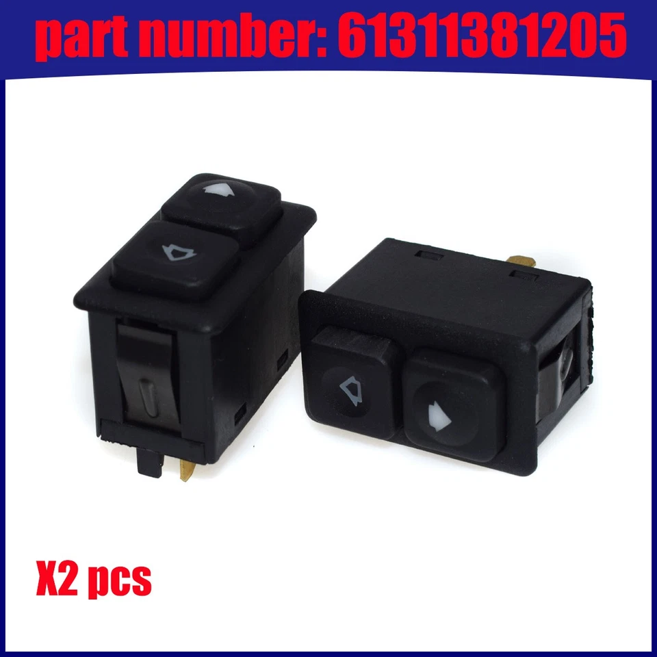 Interruptor de ventana eléctrica de 5 pines 2 piezas para BMW E23 E24 E28 E30 325i 325is 61311381205 Foto 1 de 4