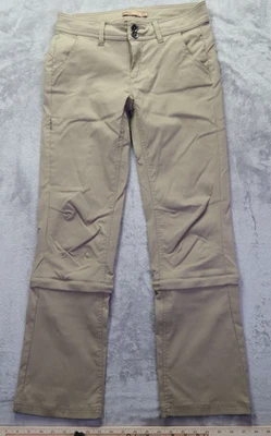 Pantalones de Senderismo Prana Caqui Para Mujer Talla 4 Entrepierna 28" Cremallera Pantalones de Senderismo Foto 1 de 4