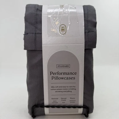 Threshold сатин хлопок классический серый цвет 2 стандартный наволочка комплект 20 «x 32» - Изображение 1 из 4