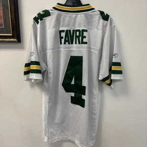 Brett Favre Packers Jersey White Home #4 Small On Field Reebok - Picture 1 of 6