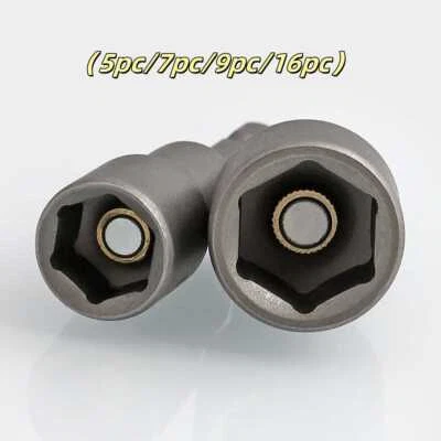 （5pc/7pc/9pc/16pc） Magnetic Hex Nut Driver Set 1/4" Shank Metric Power Drill Bit - Image 1 of 4