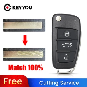 BLADE CUT by PHOTO Car Key Case For For Audi Q7 A2 A3 A4 A6 A6L A8 TT 2008-2011 - Picture 1 of 8