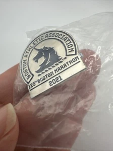 Boston Marathon 2021 Pin Official BAA Boston Athletic Association Unicorn NEW - Picture 1 of 2