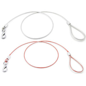  Pet Wrapped Steel Wire Leash Reptile Feeding Tongs Chain Ring