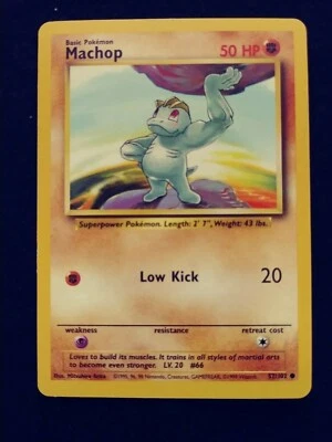 Vintage Machop - 78/130 Base Set Pokemon Card 1995, 96, 98 EXCELLENT - Image 1 of 4