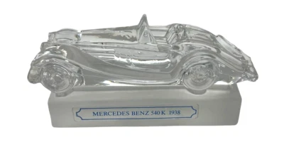 Mercedes Benz 1938 540 K coche peso papel estatuilla vintage cristal Goebel Foto 1 de 4