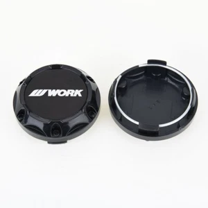 4 x 64 mm for W WORK Black Silver Logo Alloy Wheel Center Caps Hub Cap Rim Caps - Picture 1 of 5