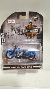 Harley Davidson Motorcycles 1948 FL Panhead escala 1:24 diecast HD personalizado nuevo - Imagen 1 de 2