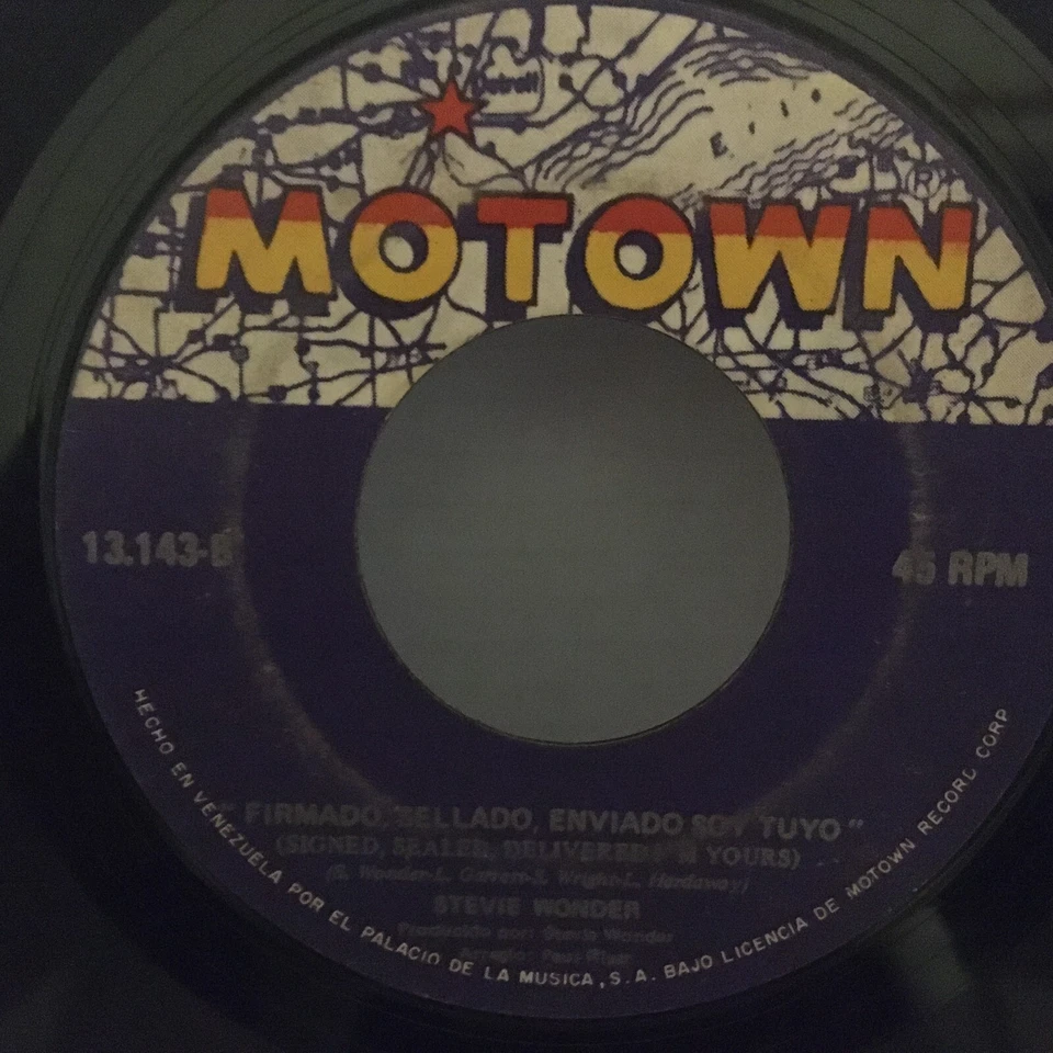 Stevie Wonder – Signed, Sealed, Delivered I'm Yours Vinyl 7" Single 45 RPM Funk - Image 1 of 2