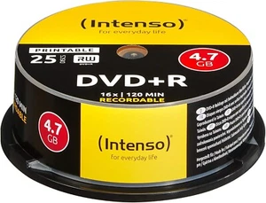 DVD+R 4.7 GB 16x DVD Rohlinge Bedruckbar Kratzfest 25er Spindel Gute Qualität ✅ - Bild 1 von 1