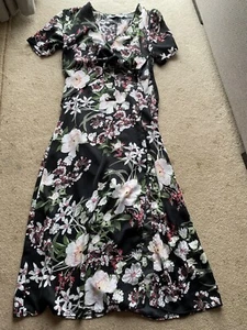 Sunny Girl Womens Dress Maxi Tie Front Floral Wedding Guest Dress 8 S - Picture 1 of 6