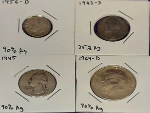Silver Stacker Pack Lot War Nickel, 90% Dime, Quarter, Half Coins - Bild 1 von 3