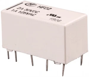 HF Signalrelais bistabil 5V DC 2x UM (2x Wechselkontakt) HFD2-L - Bild 1 von 3